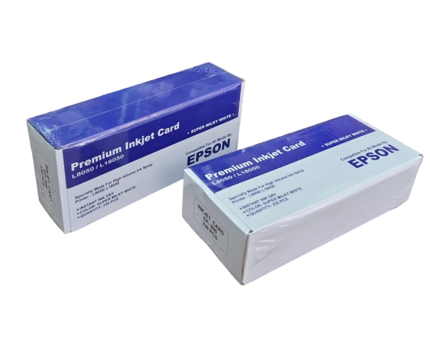 Epson Special Quality Inkjet Printable PVC Cards - Glossy White - Pack of 230